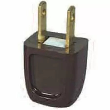 Eaton Cooper Wiring 2-Pole & 2-Wire Lamp Cord Plug 10 Amp, Brown (Brown)