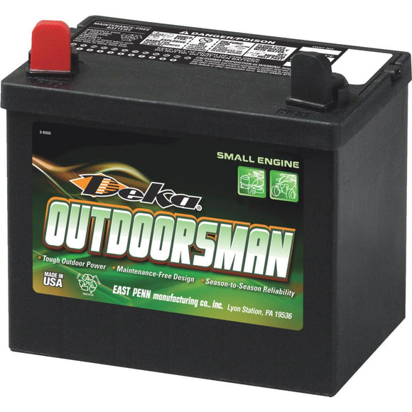 Deka Outdoorsman 12-Volt Lawn & Garden 300 CCA Small Engine Battery, Left Front Positive Terminal