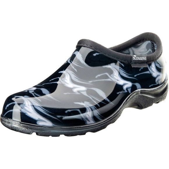 Sloggers Women’s Waterproof Comfort Shoes Horse Black Design (Horse Black Size 11)