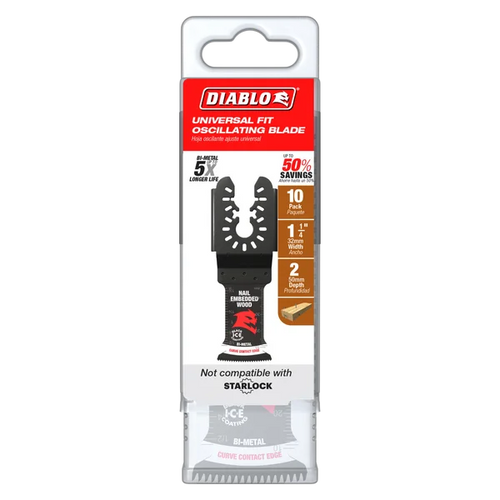 Diablo Demo Demon™ Universal Fit Bi-Metal Oscillating Blades for Clean Wood