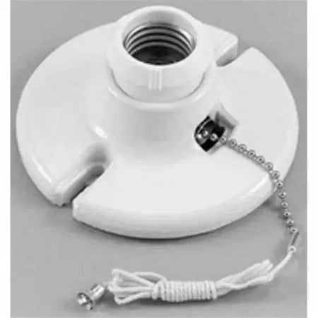 Eaton Cooper Wiring 250V Ceiling Receptacle Lamp Holder White (White, 250V)