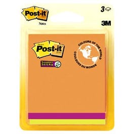 Post-It Notes, Rio De Janeiro Colors, 3 x 3-In., 3-Pk.