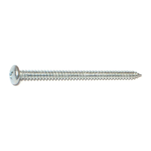 Monster Fastener Zinc Plated Steel Phillips Pan Head Sheet Metal Screws