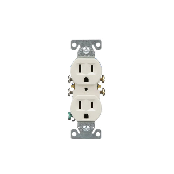 Eaton Cooper Wiring Residential Grade Duplex Receptacle 15A, 125V Light Almond (Light Almond, 125V)