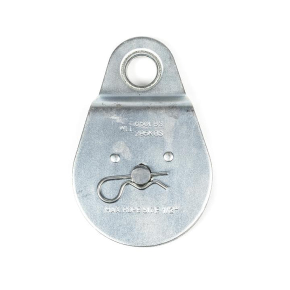 Fixed Eye Pulley, Single Sheave, Steel, 3-In.