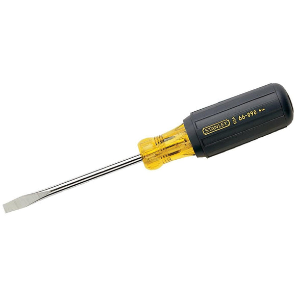 Stanley 1/4 In. x 4 In. Standard Vinyl Grip Slotted Screwdriver