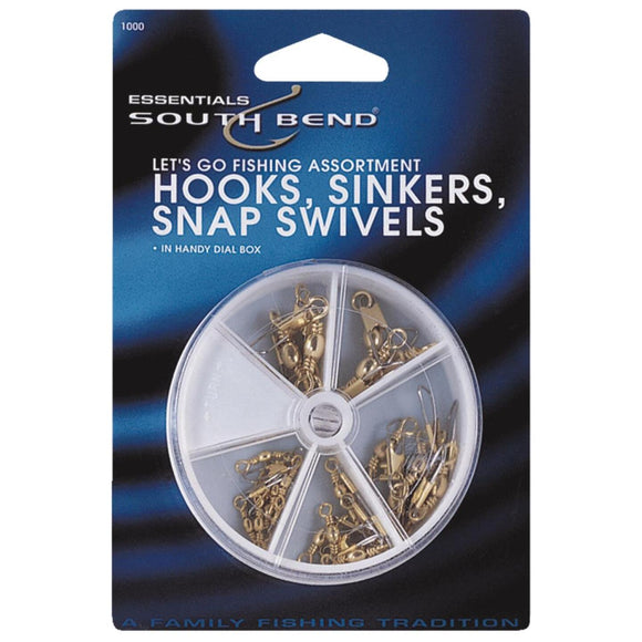 SouthBend 75-Piece Assorted Hook, Swivel & Sinker Kit