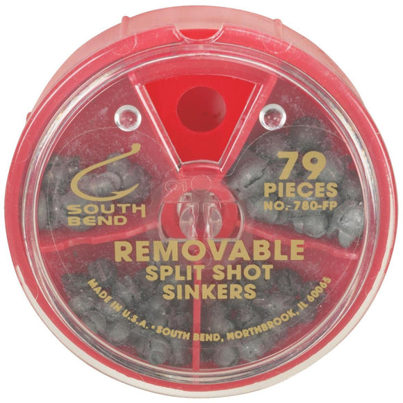 SouthBend 79-Piece Removable Split Shot Sinker Kit Assortment
