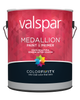 Valspar Medallion® Exterior Paint & Primer 1 Gallon Semi-Gloss Black (1 Gallon, Flat White)