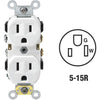 Leviton 15A White Commercial Grade 5-15R Duplex Outlet