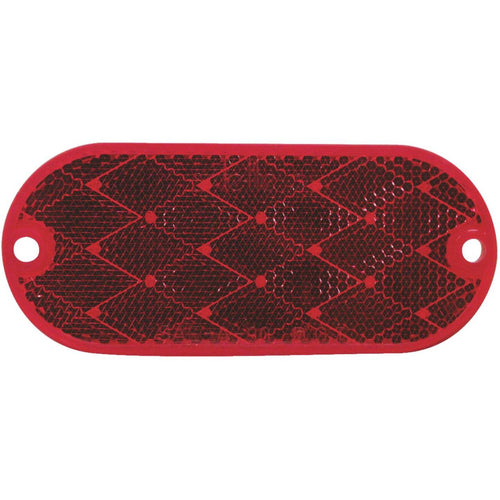 Peterson 1-7/8 In. W. x 4-3/8 In. H. Oblong Red Oval Reflector (2-Pack)