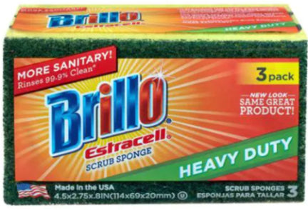 SPONGE SCRUB ESTRACELL BRILLO HD 3PK