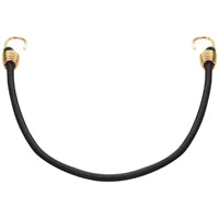 ProSource Bungee Stretch Cord, 10 mm Dia, 40 in L, Polypropylene, Black, Hook End