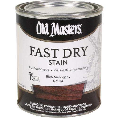 Old Masters 62104 Professional Rich Mahogany Oil-Based Fast Dry Wood Stain 1 Quart