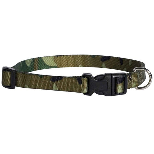 Casual Canine Camo Collar 14-20In Green
