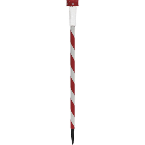 Solaris 27 In. LED Solar Striped Holiday Garden Stake