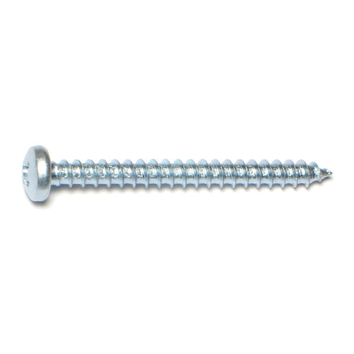 Monster Fastener Zinc Plated Steel Phillips Pan Head Sheet Metal Screws