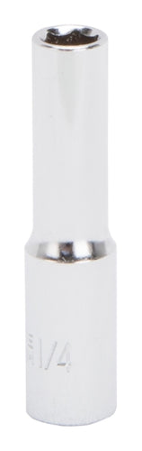 Vulcan Drive Standard Socket SAE 1/4 Drive 6-Point Chrome Vanadium Steel Chrome