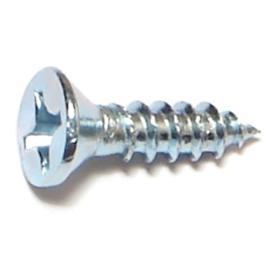 Monster Fastener Zinc Plated Steel Phillips Flat Head Wood Screws