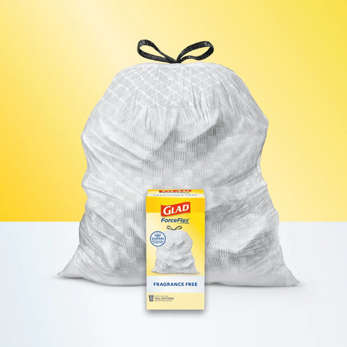 Glad® Kitchen Drawstring Trash Bags Fragrance Free