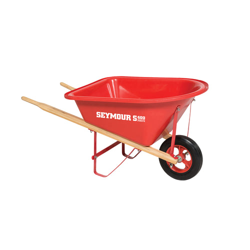Seymour Children'S Wheelbarrow Poly Tray Steel Bracing Solid Rubber Tire Boxed