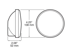 Peterson 4 inch Round Stop / Turn / Tail Light; red kit; Viz Pack