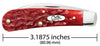 Case Dark Red Bone Standard Jig Chrome Vanadium Sway Back
