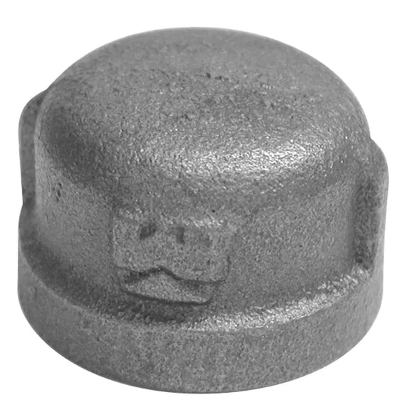 B & K Industries Galvanized Cap 150# Malleable Iron Threaded Fittings 1