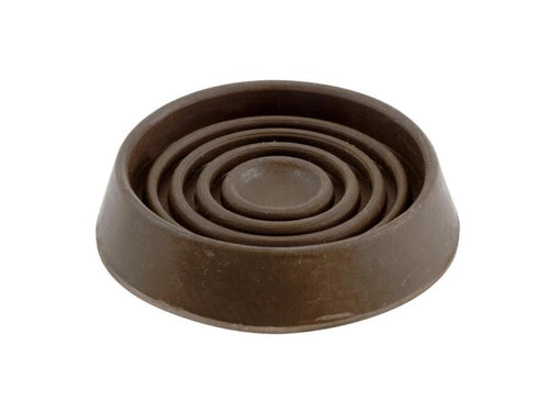 Shepherd Hardware 1-1/2-Inch Round Rubber Furniture Cups, Brown, 4-Pack