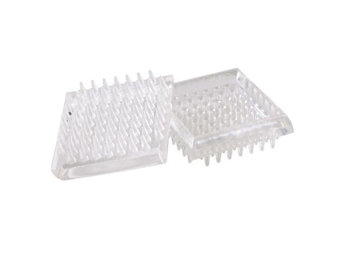 Shepherd Hardware 1-7/8-Inch Spiked Furniture Cup, Clear Plastic, 4-Pack