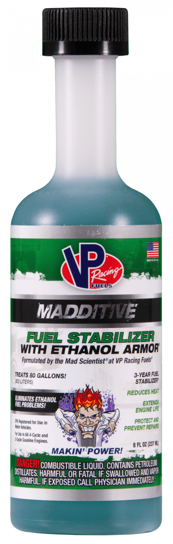 VP Racing Fuel Stabilizer With Ethanol Armor® – 2 & 4-Cycle Engines 8 oz. (8 oz.)