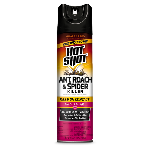 HOT-SHOT ANT, ROACH & SPIDER KILLER (FRESH FLORAL SCENT AEROSOL) (17.5-oz)