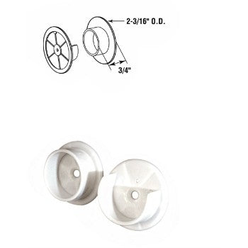 PrimeLine/SlideCo N6568 Closet Pole Socket Set ~ Plastic w/Screws