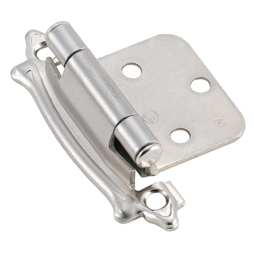 Amerock Sterling Nickel Variable Overlay Self-Closing Hinge (2-Pack)