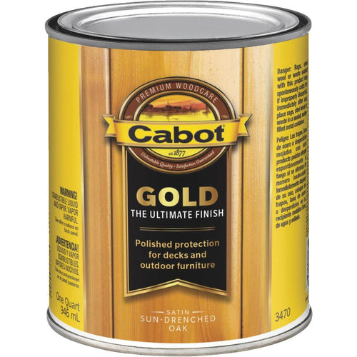 Cabot Gold Exterior Stain, Sun-Drenched Oak, 1 Qt.