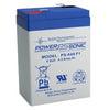 Power Sonic Rechargeable Sealed Lead Acid Battery - F1 Terminal (PS-640 - 6 Volt/4.5 Amp Hour)