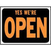 Hy-Ko  9 X 12 Plastic Yes We're Open Sign